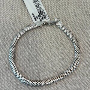 Gian Bernini Sterling Silver Mesh Bracelet - 8" long - Has small kink